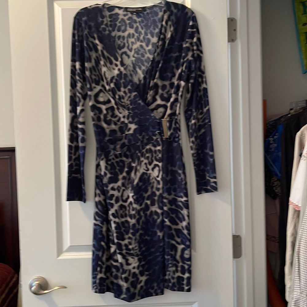 Jones of NY dress blue animal print size S